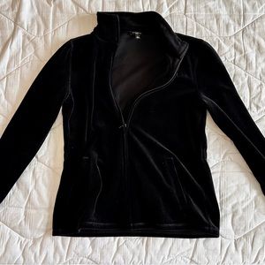 Talbots. Woman’s Black Velour Jacket. Small Petite.